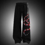 snake art baggy fit sweatpants for men & women
