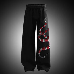 Fashion snake art baggy fit sweatpants for men & women